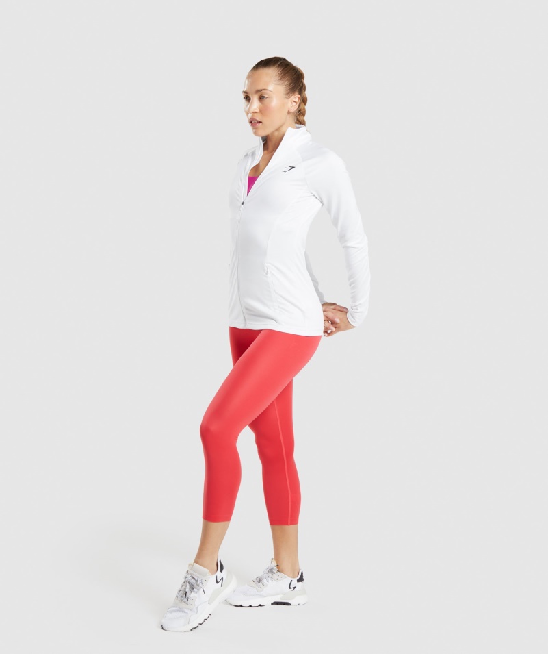 Gymshark Tréningová Bunda Biela