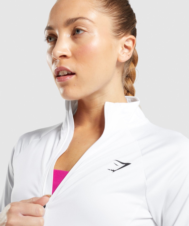 Gymshark Tréningová Bunda Biela