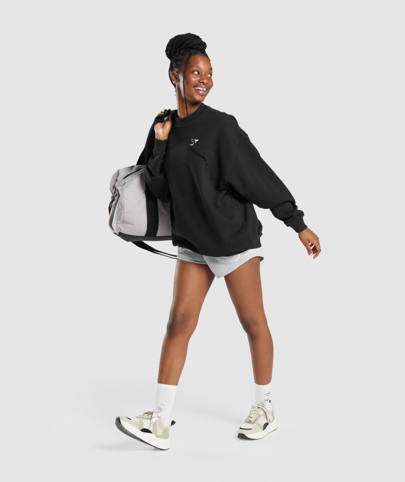Gymshark Tréningová Oversized Mikina čierna