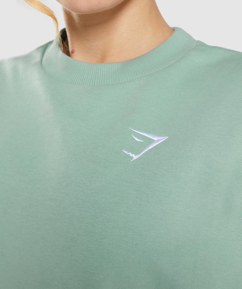 Gymshark Tréningová Oversized Mikina Maya Modrá