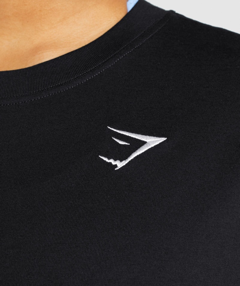 Gymshark Tréningové Oversized Tričko čierne