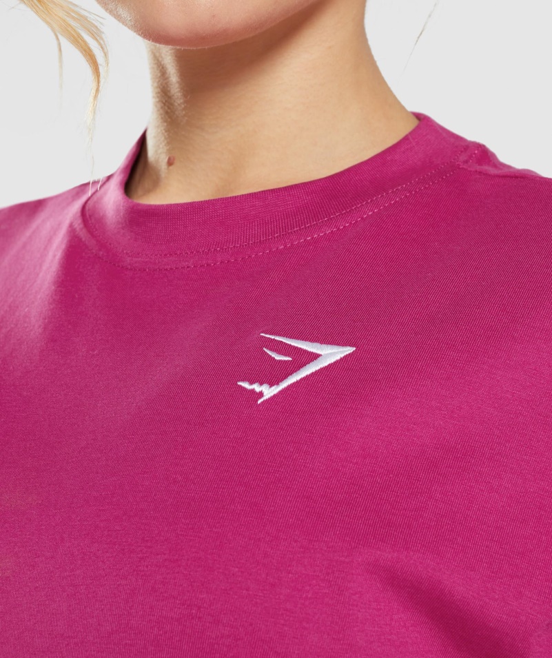 Gymshark Tréningové Oversized Tričko Dragon Pink