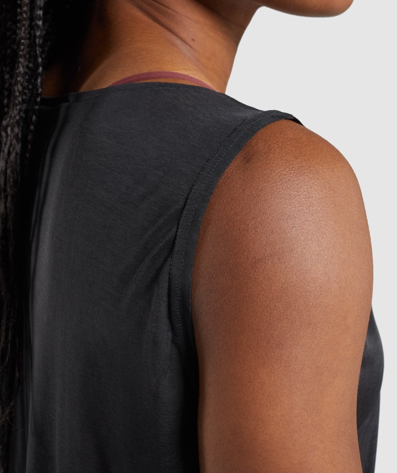 Gymshark Tréning Oversized Tank Black