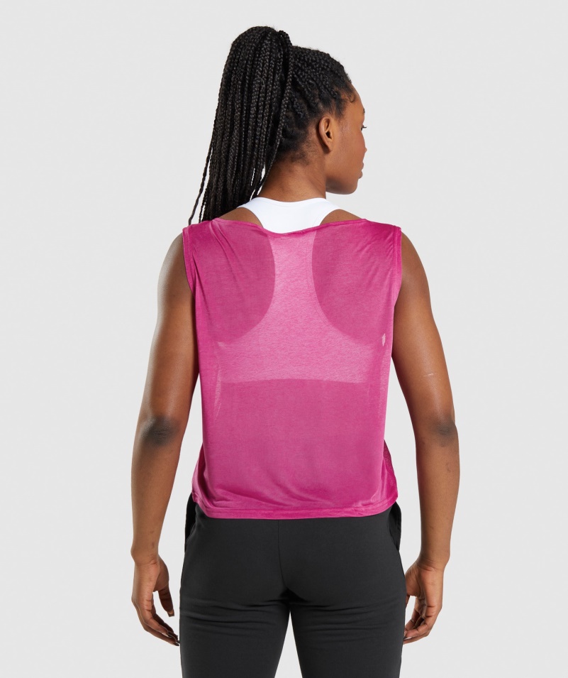 Gymshark Tréning Oversized Tank Dragon Pink