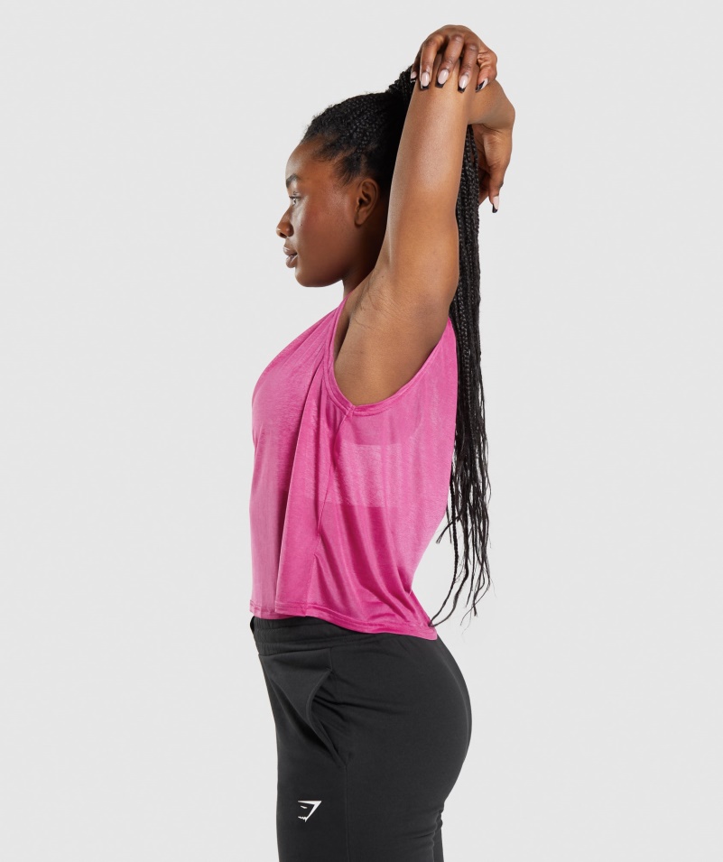Gymshark Tréning Oversized Tank Dragon Pink