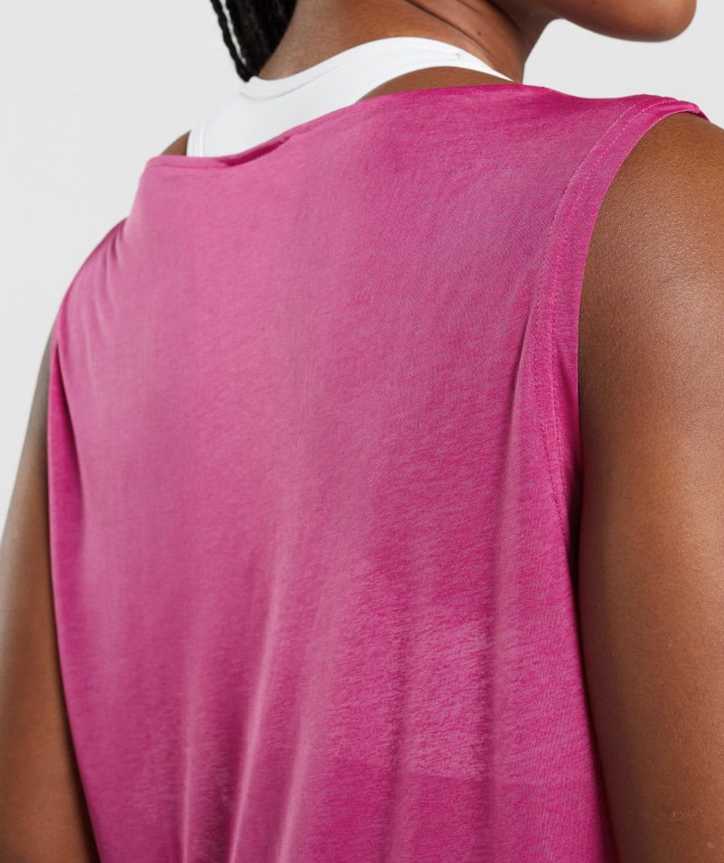 Gymshark Tréning Oversized Tank Dragon Pink