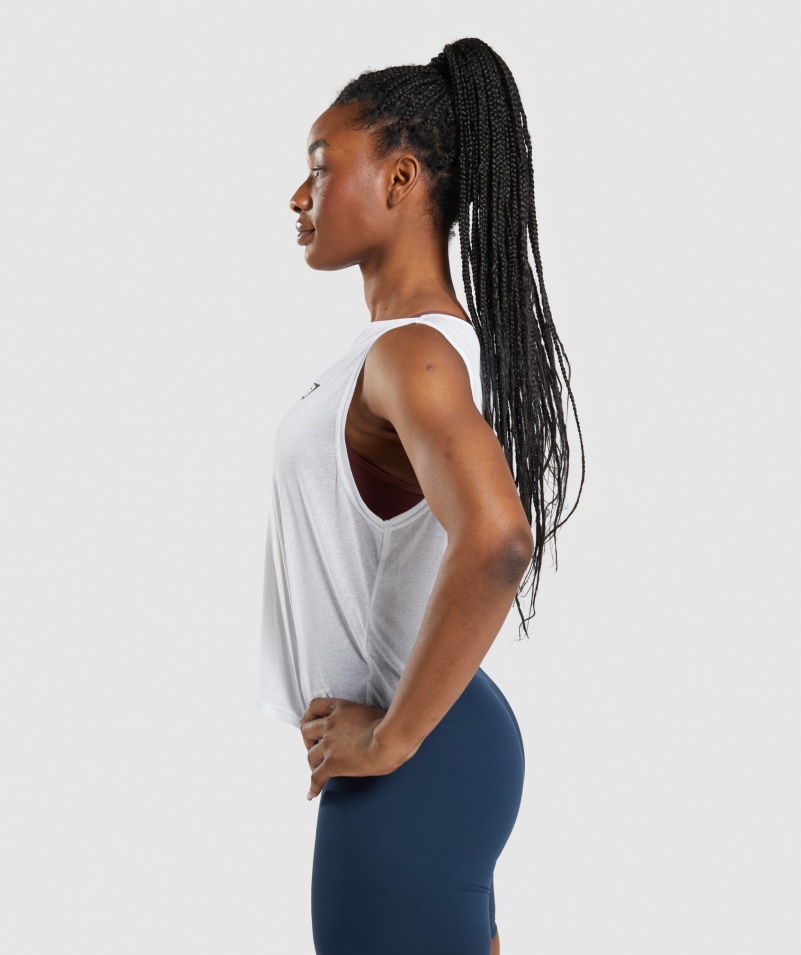 Gymshark Tréning Oversized Tank White