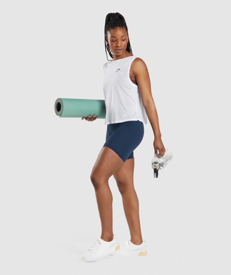 Gymshark Tréning Oversized Tank White