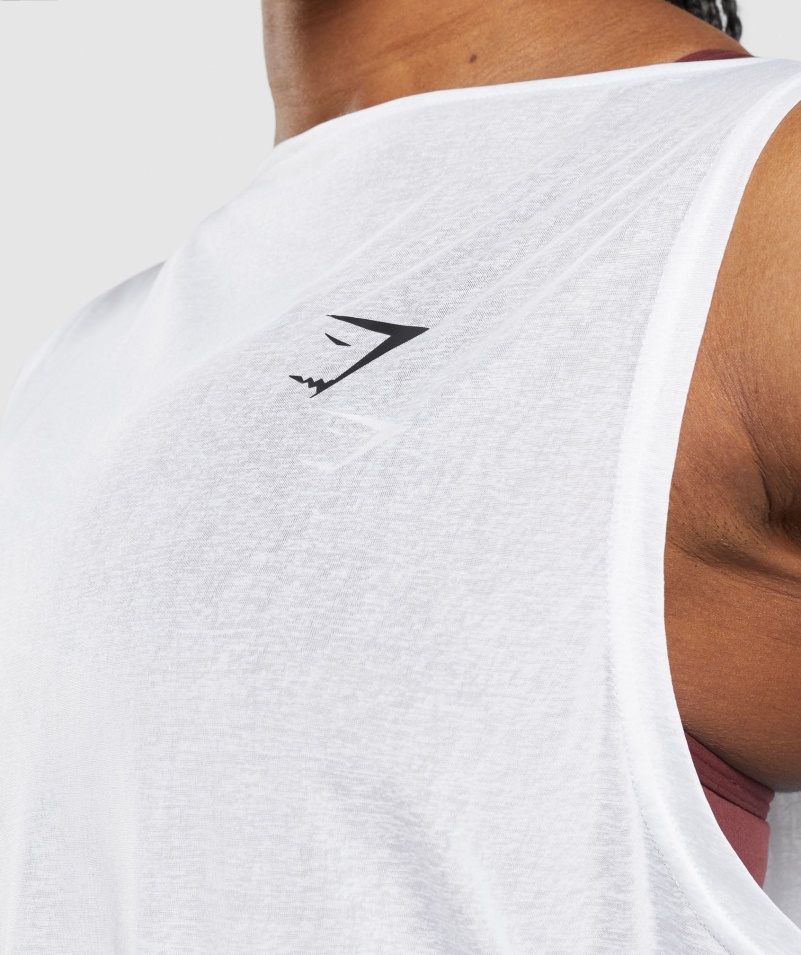 Gymshark Tréning Oversized Tank White