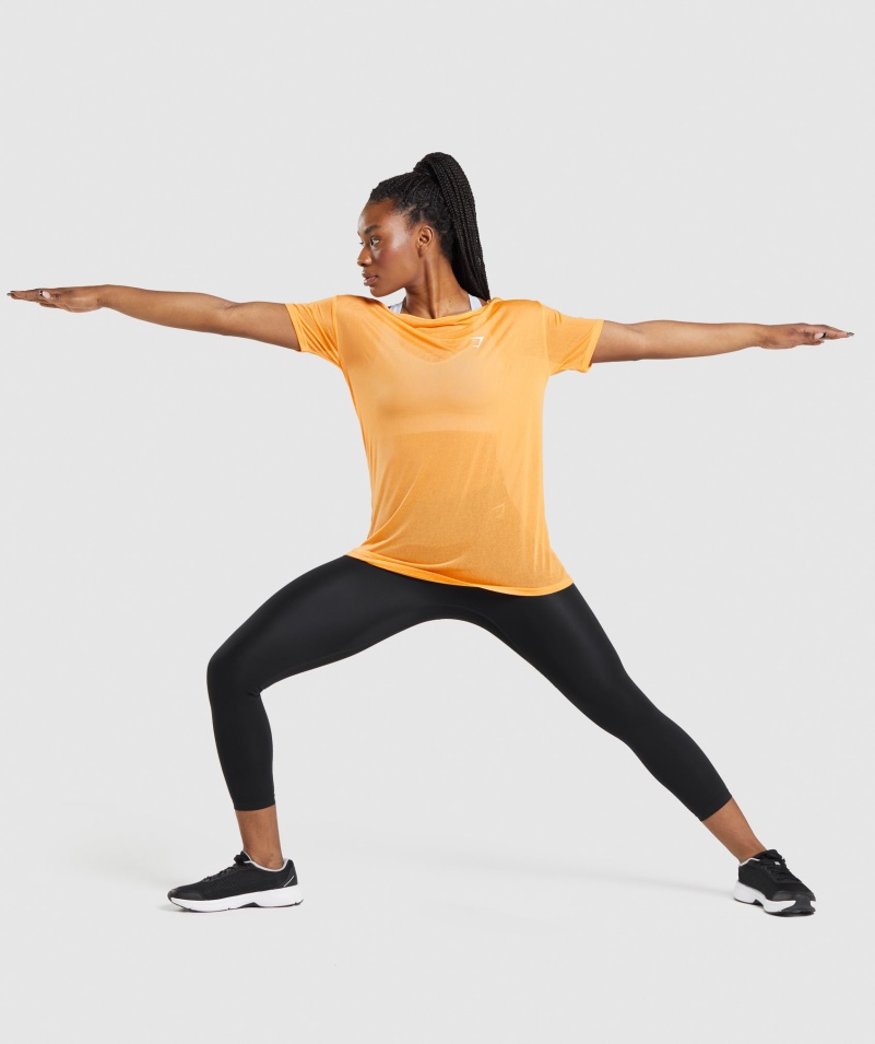 Gymshark Tréning Oversized Top Marhuľa Oranžová