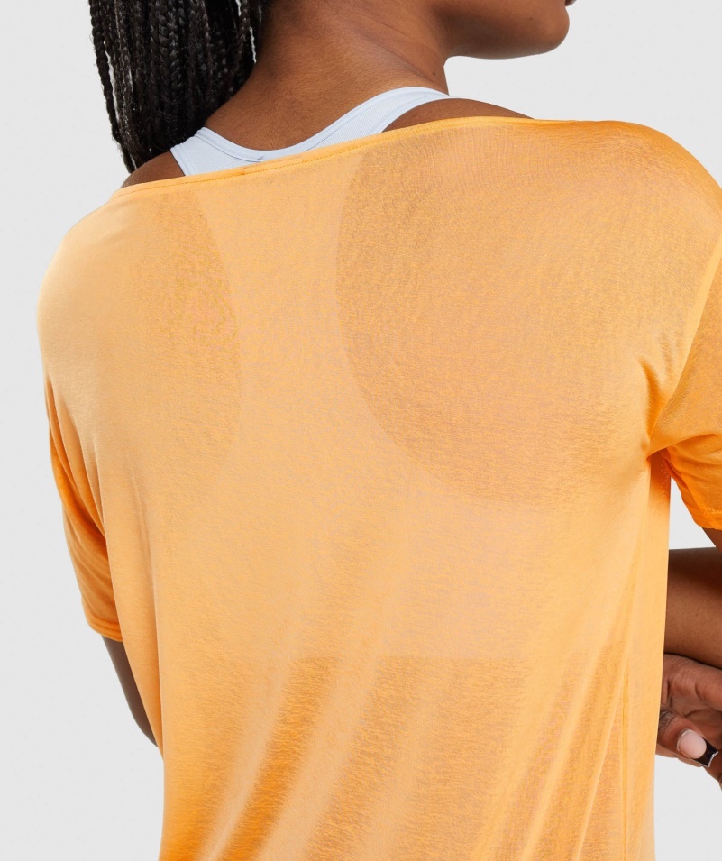 Gymshark Tréning Oversized Top Marhuľa Oranžová