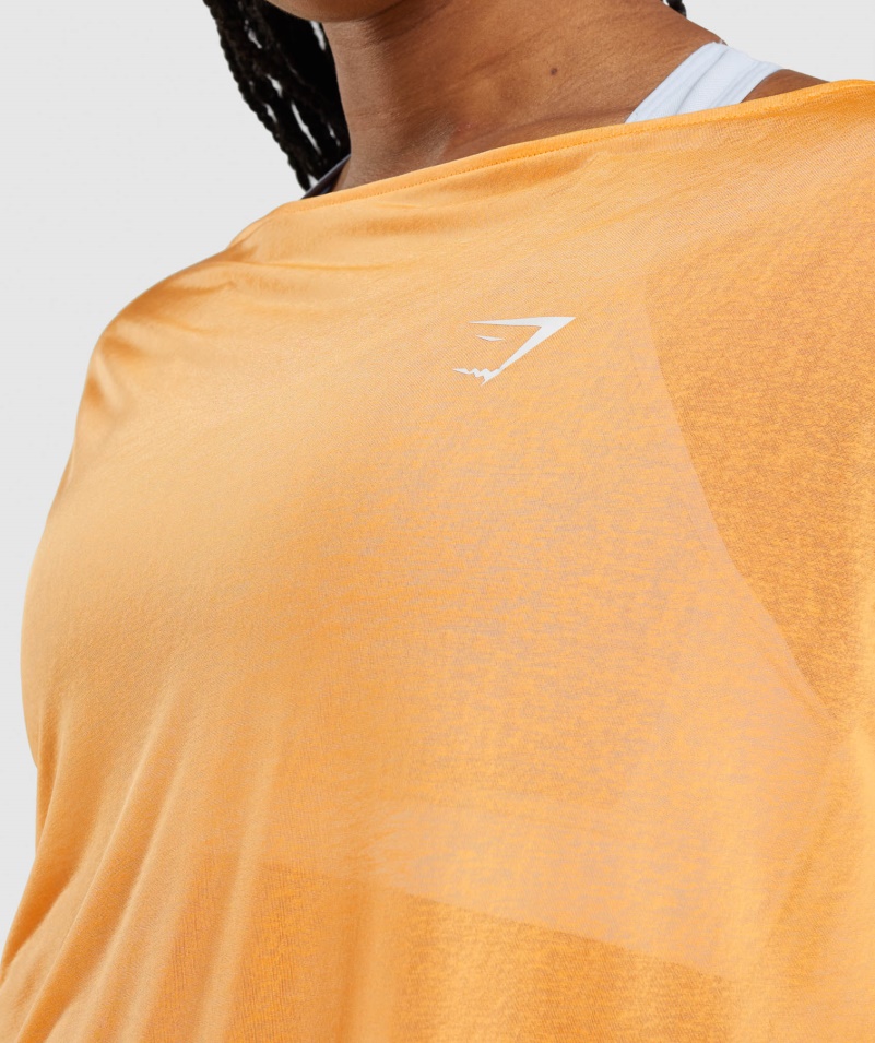 Gymshark Tréning Oversized Top Marhuľa Oranžová