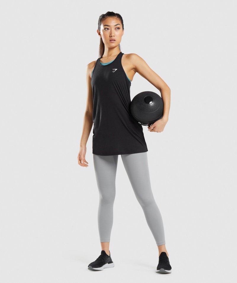 Gymshark Tréningová Oversized Vesta čierna