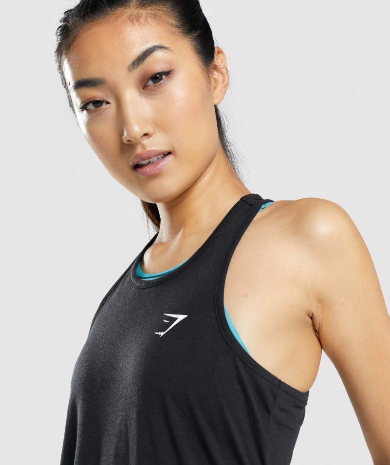 Gymshark Tréningová Oversized Vesta čierna