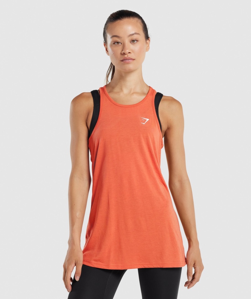 Gymshark Tréningová Oversized Vesta Oranžová