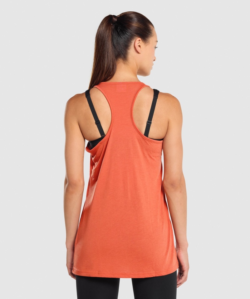 Gymshark Tréningová Oversized Vesta Oranžová