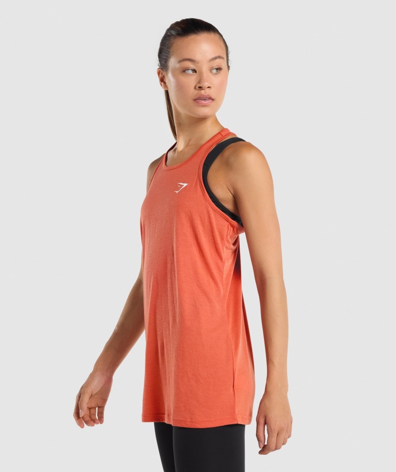 Gymshark Tréningová Oversized Vesta Oranžová