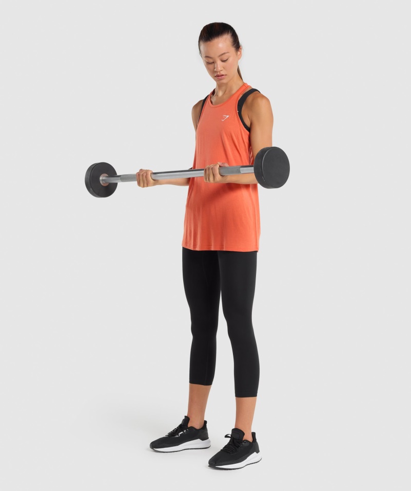 Gymshark Tréningová Oversized Vesta Oranžová