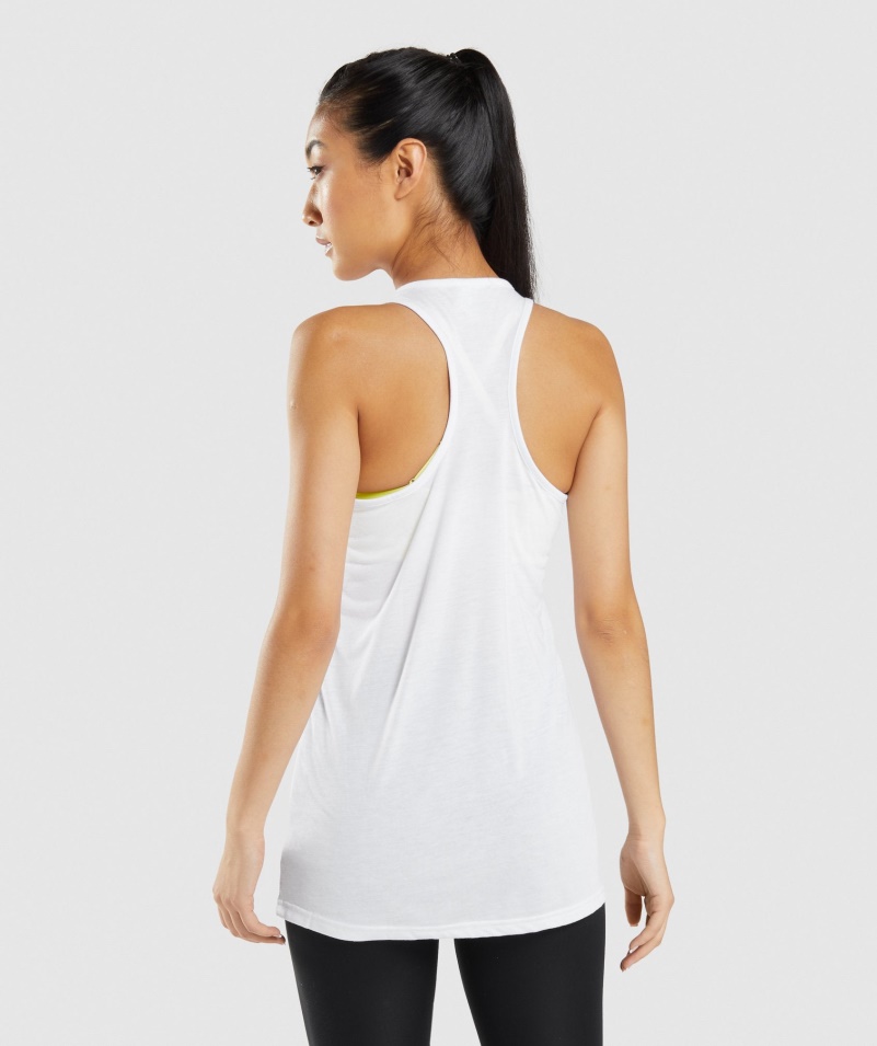 Gymshark Tréningová Oversized Vesta Biela