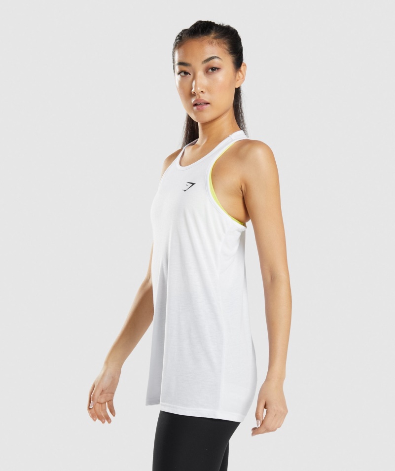 Gymshark Tréningová Oversized Vesta Biela