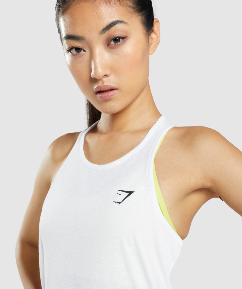 Gymshark Tréningová Oversized Vesta Biela