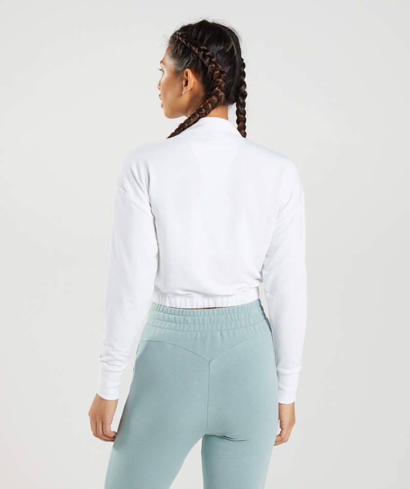 Gymshark Tréning Pippa Pulóver Biely