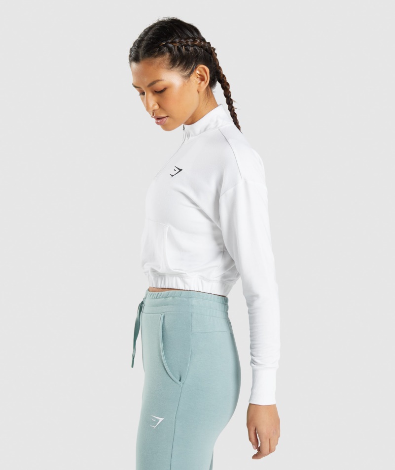 Gymshark Tréning Pippa Pulóver Biely