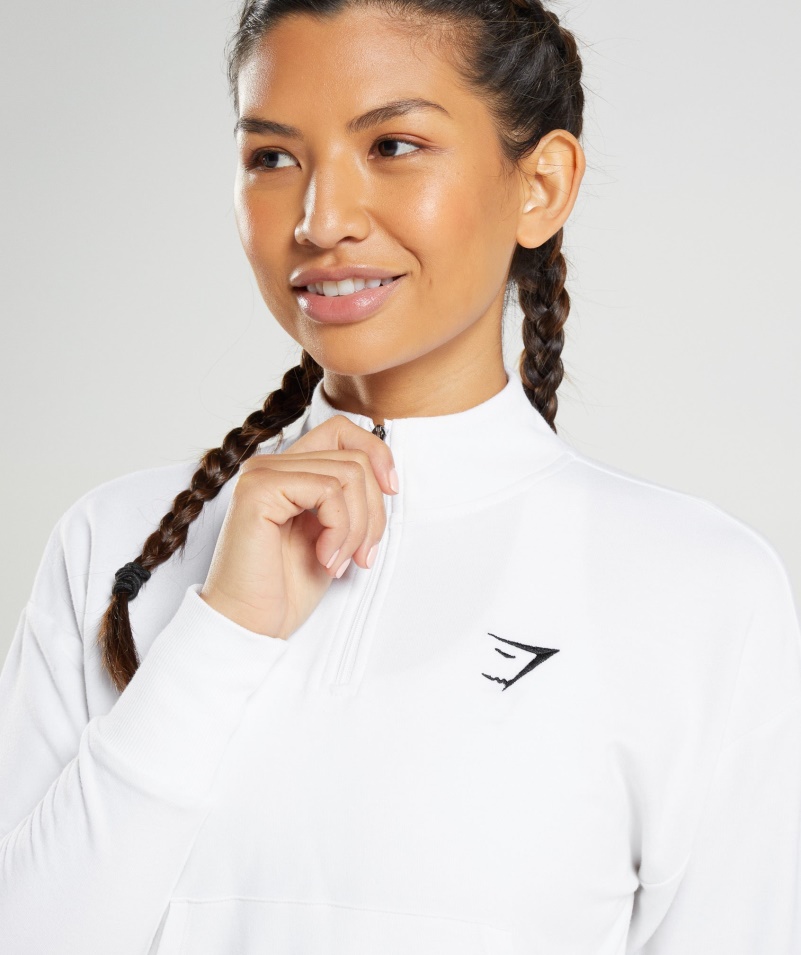 Gymshark Tréning Pippa Pulóver Biely