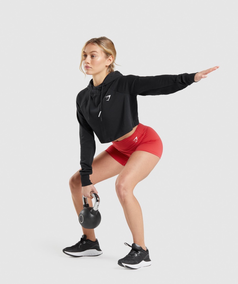 Gymshark Tréningové šortky Rubínovo červené