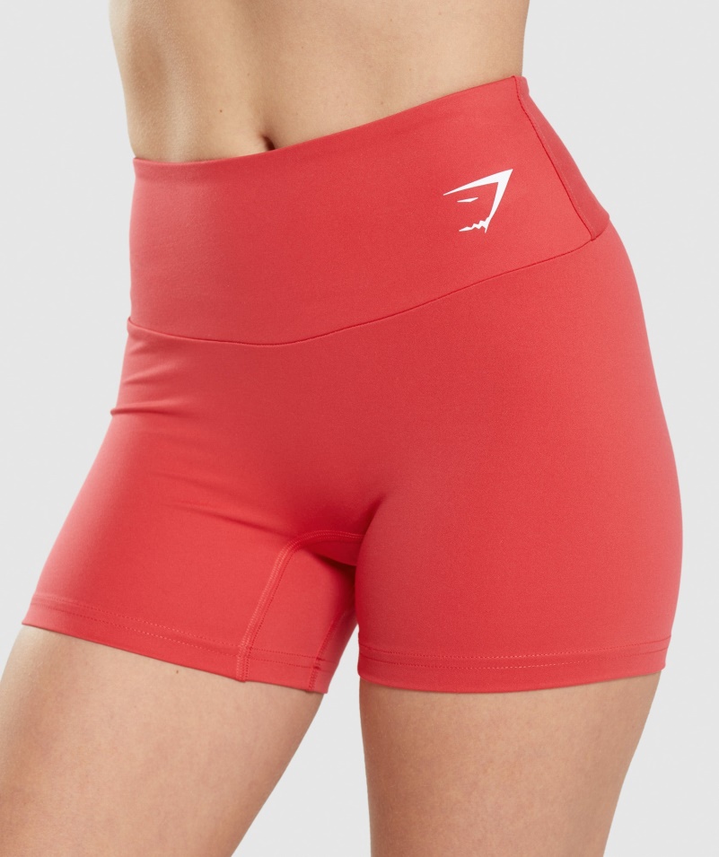 Gymshark Tréningové šortky Rubínovo červené