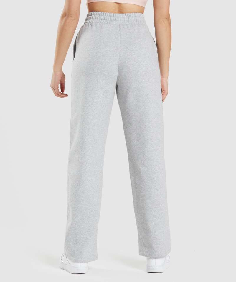 Gymshark Tréning Rovné Nohy Joggers Svetlosivá Marl