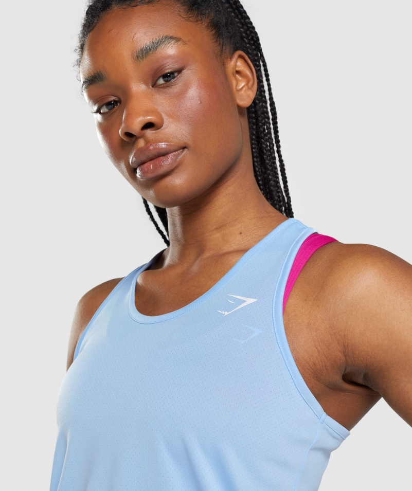 Gymshark Tréningová Vesta Mesačný Kameň Modrá