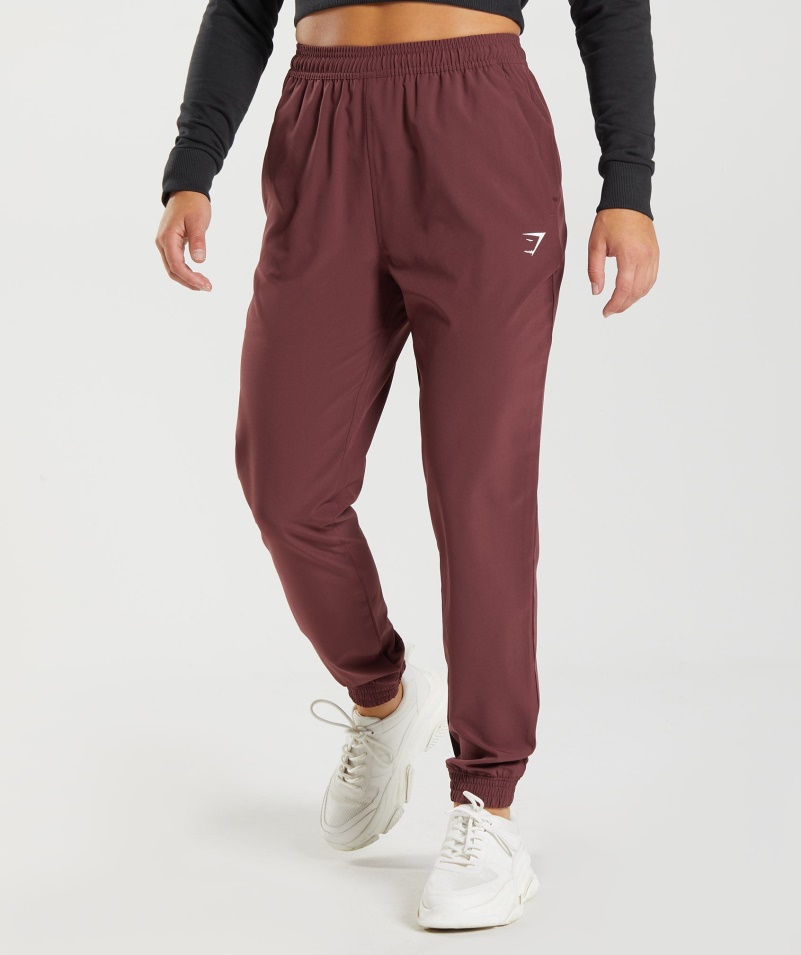 Gymshark Tréning Tkané Joggers Cherry Hnedé