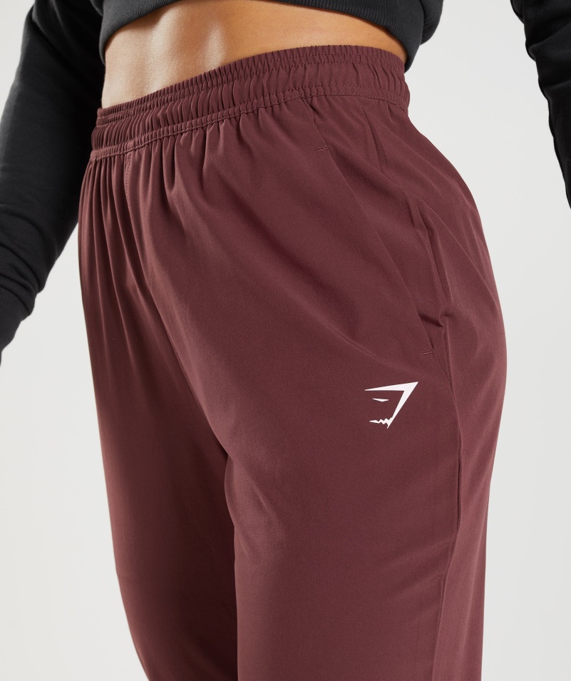 Gymshark Tréning Tkané Joggers Cherry Hnedé