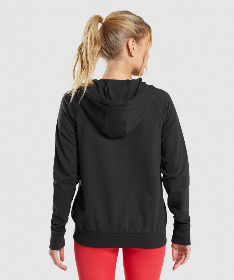 Gymshark Tréningová Mikina Na Zips čierna