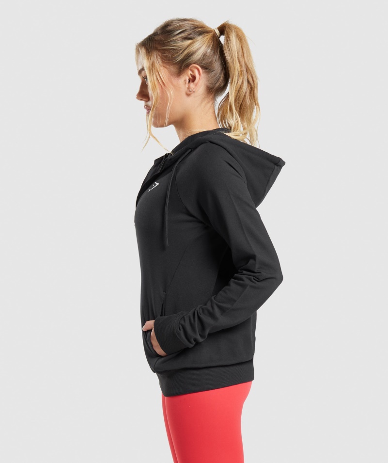 Gymshark Tréningová Mikina Na Zips čierna