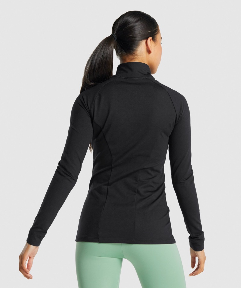 Gymshark Tréning Zips Up Black