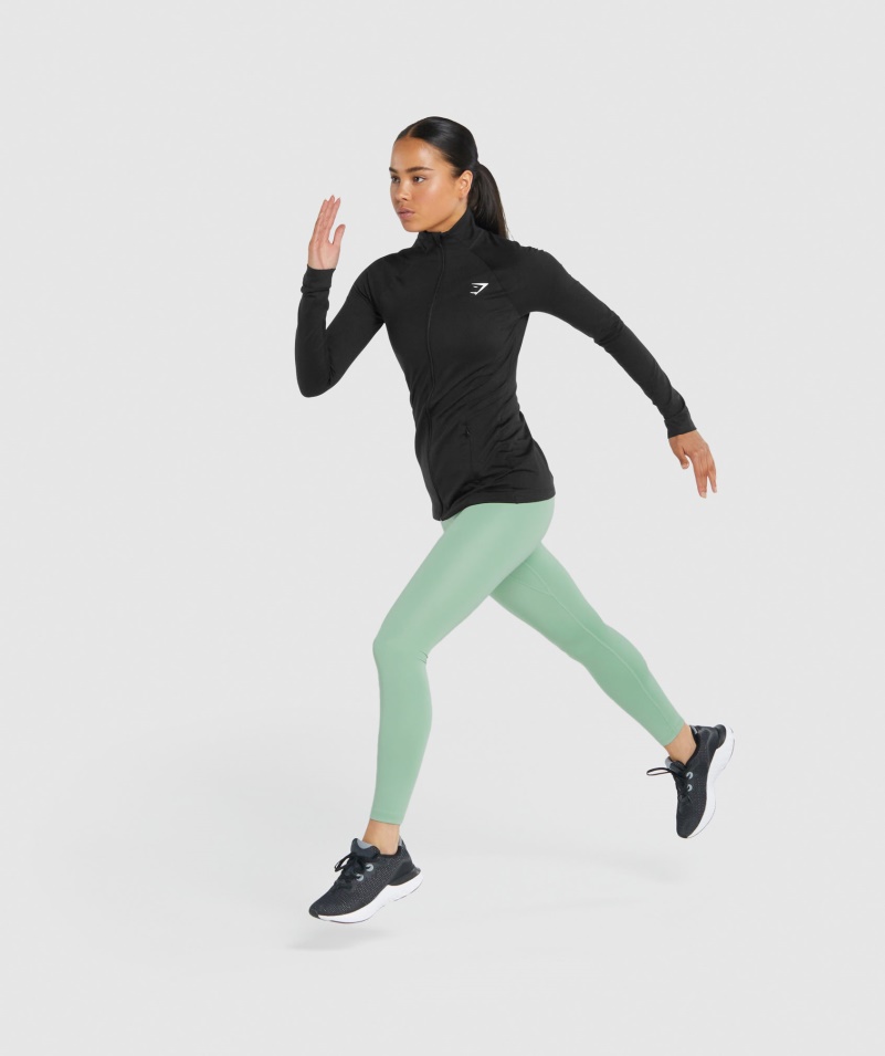 Gymshark Tréning Zips Up Black