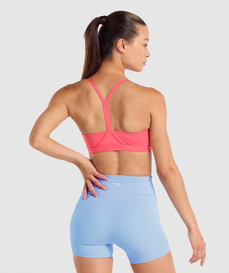 Gymshark športová Podprsenka Do V Ružová