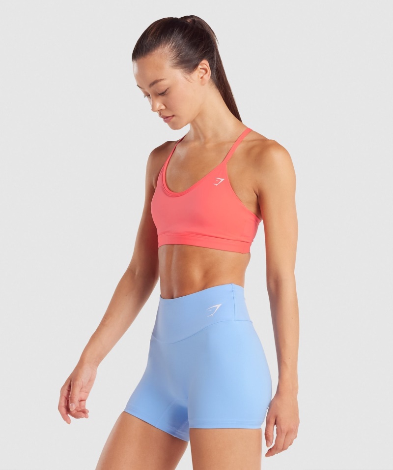 Gymshark športová Podprsenka Do V Ružová
