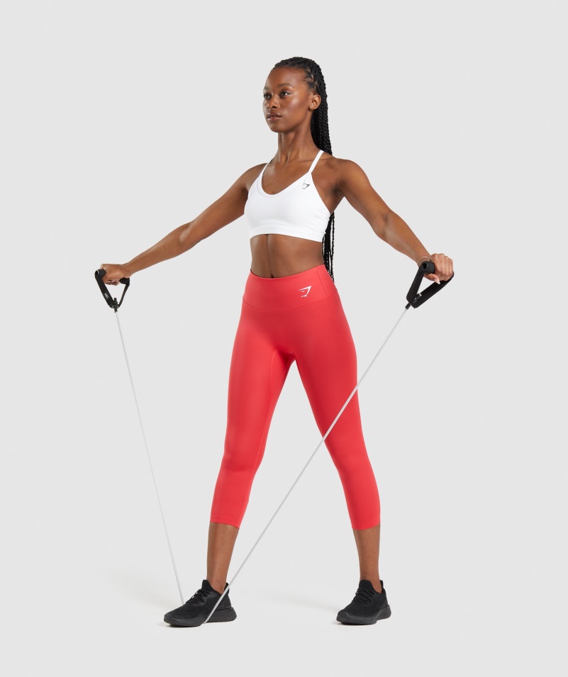 Gymshark športová Podprsenka Do V, Biela
