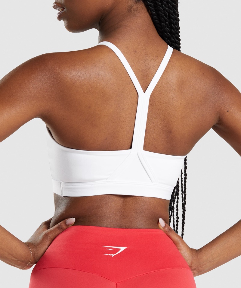 Gymshark športová Podprsenka Do V, Biela