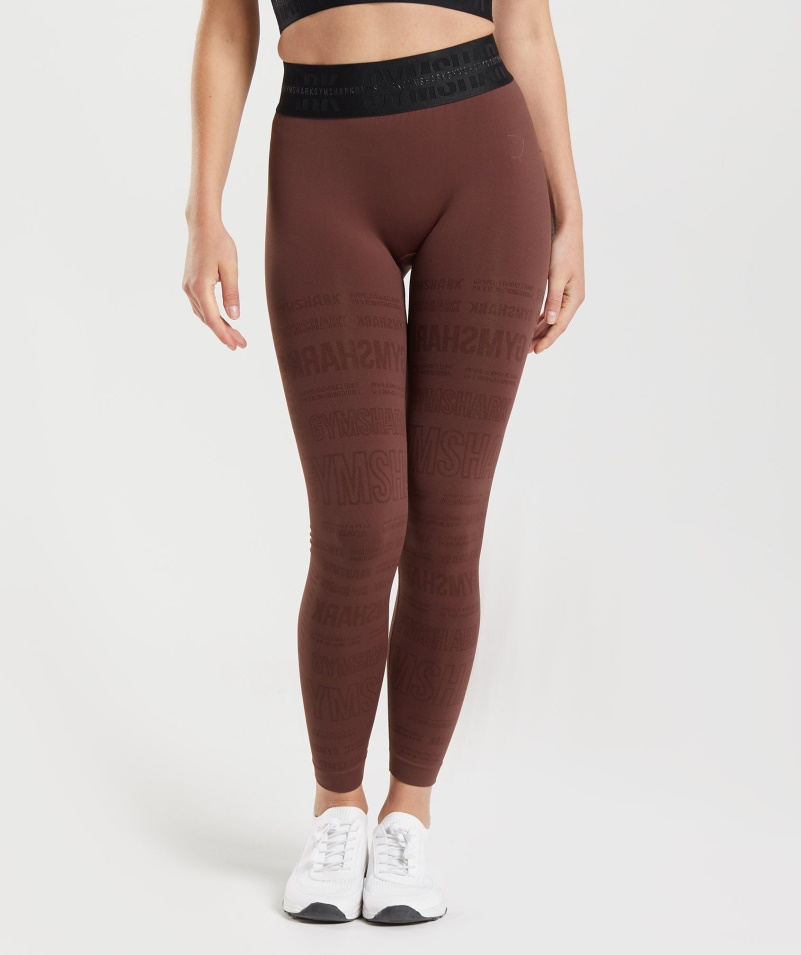 Legíny Gymshark Vision čerešňovo Hnedé
