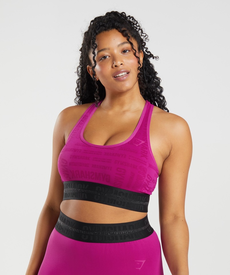 Gymshark Vision športová Podprsenka Dragon Pink