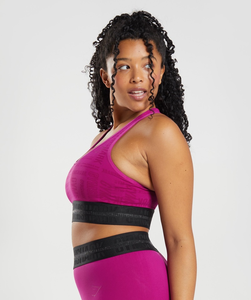 Gymshark Vision športová Podprsenka Dragon Pink
