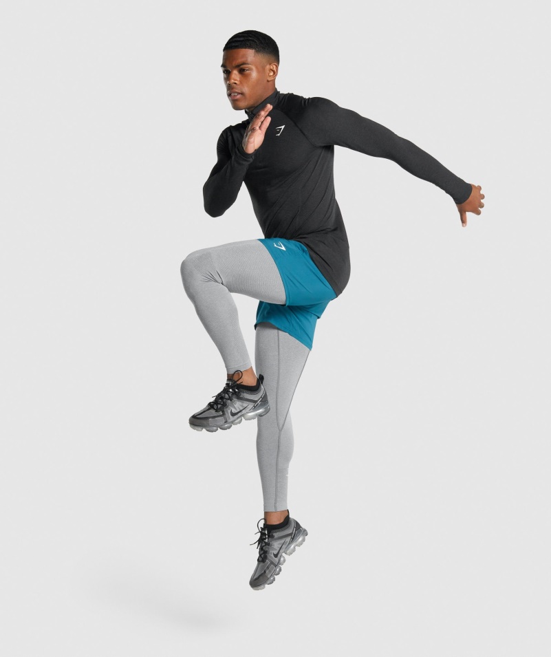 Gymshark Vital Light 1/4 Zips Black Marl