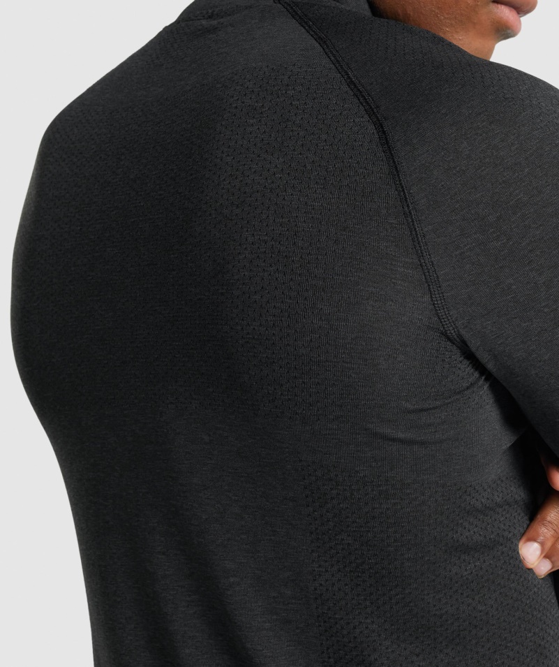 Gymshark Vital Light 1/4 Zips Black Marl