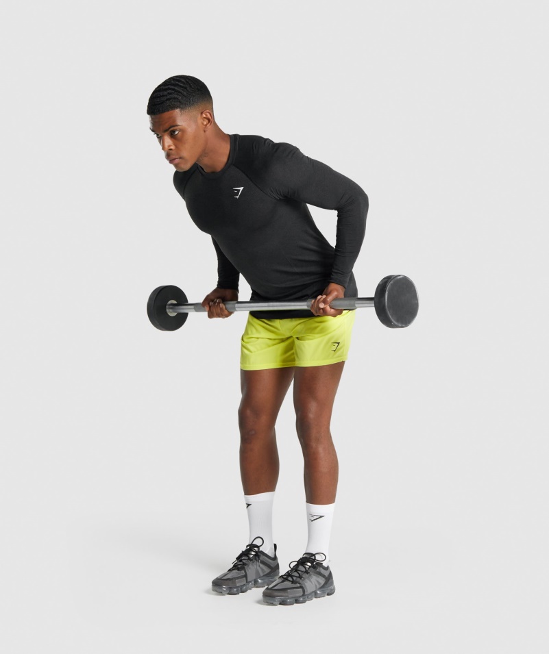 Gymshark Vital Light Bezšvové Tričko S Dlhým Rukávom Black Marl