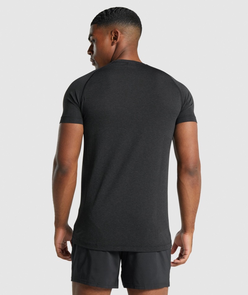 Gymshark Vital Light Bezšvové Tričko Black Marl