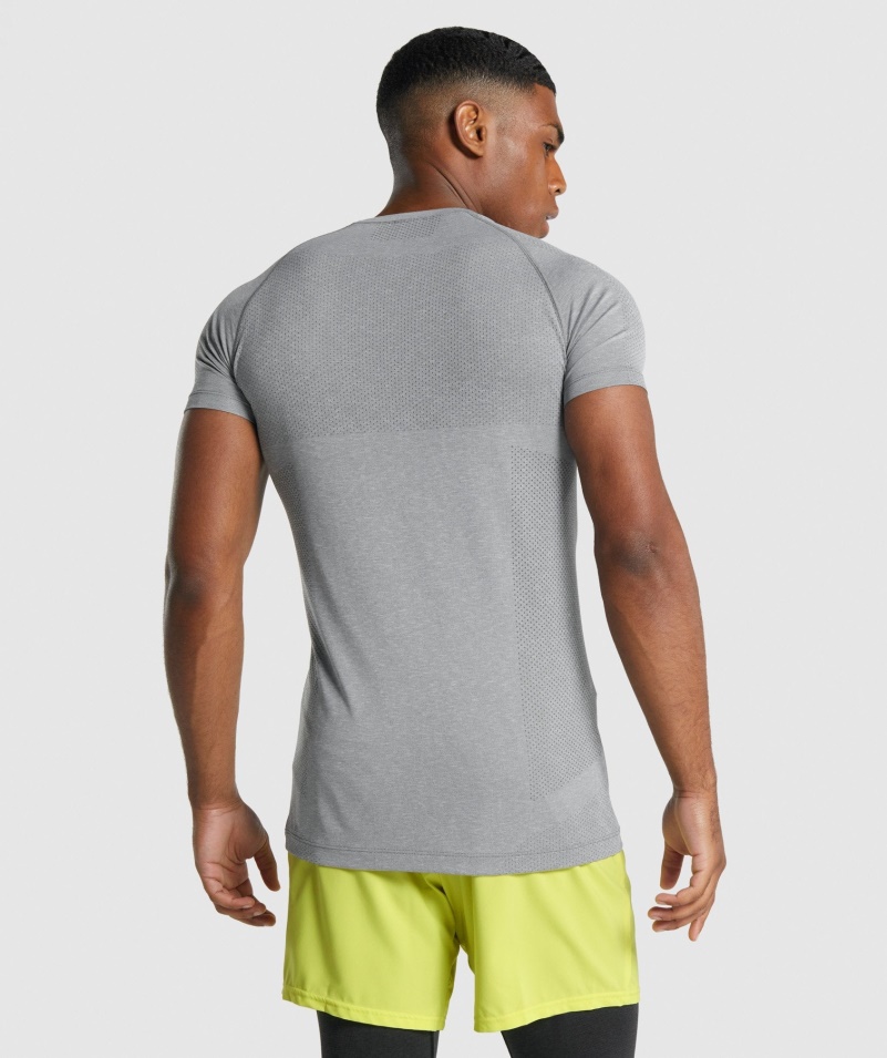 Gymshark Vital Light Bezšvové Tričko Charcoal Marl